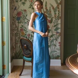 Elegant Blue Maxi Dress